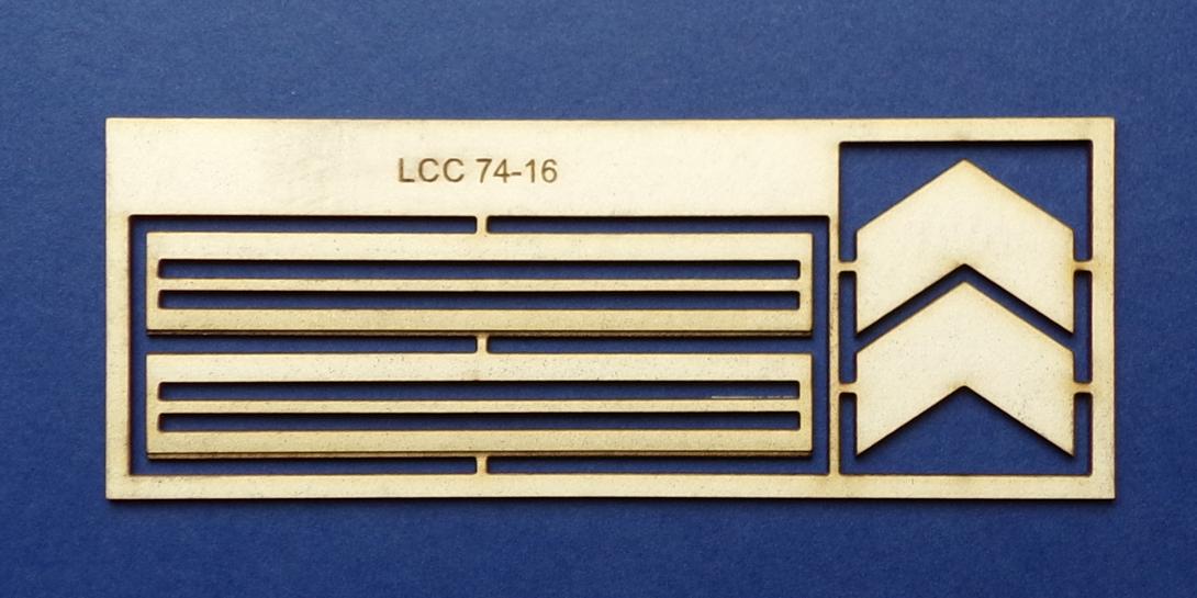 LCC 74-16 O gauge roof ventilation walls Roof ventilation walls. Compatible with LCC 74-17.